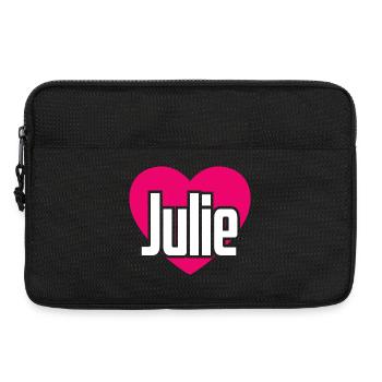 I Love Julie Pinkes Herz Ich liebe Julie - Laptoptasche 13" - Schwarz - Vorne