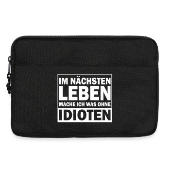 Im nächsten leben mache ich was ohne idioten - Laptoptasche 13" - Schwarz - Vorne