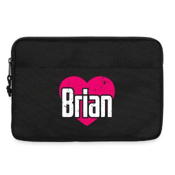 I Love Brian Pinkes Herz Ich liebe Brian - Laptoptasche 13" - Schwarz - Vorne