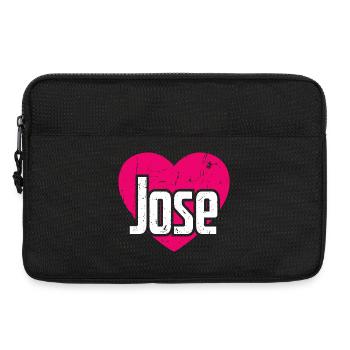 I Love Jose Pinkes Herz Ich liebe Jose - Laptoptasche 13" - Schwarz - Vorne