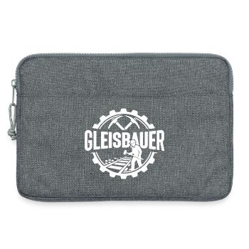 Gleisbauer Baustelle Eisenbahn - Laptoptasche 13" - Grau meliert - Vorne