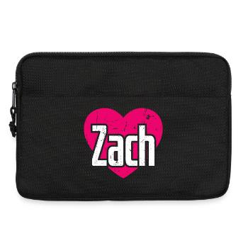 J’aime Zach Pink Heart J’aime Zach - Sacoche pour ordinateur portable 13 pouces - noir - Devant