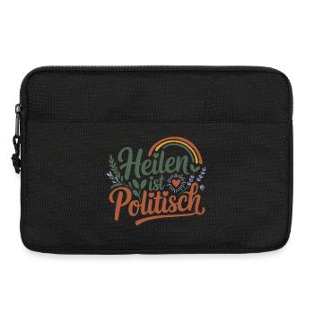 Healing is politically feminist self-care - Laptop bag 13" - black - Front