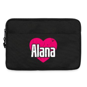J’aime Alana Pink Heart J’aime Alana - Sacoche pour ordinateur portable 13 pouces - noir - Devant