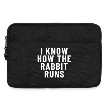 I Know How The Rabbit Runs Denglish - Laptoptasche 13" - Schwarz - Vorne
