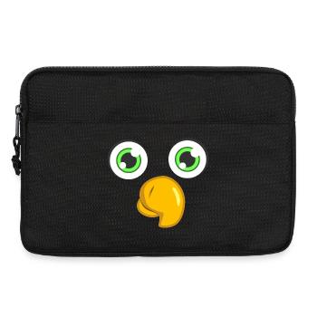 Cute Parrot Face Minimal Funny Bird DIY Costume - Laptop bag 13" - black - Front