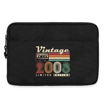 Original 2008 Jahrgang Vintage Geburtstag Retro - Laptoptasche 13" - Schwarz - Vorne