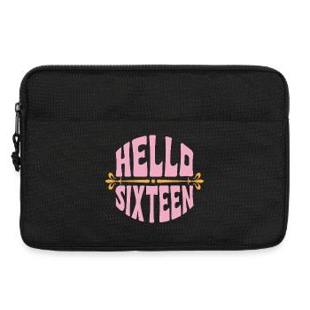 Hallo Sixteen Pink Gold - Laptoptasche 13" - Schwarz - Vorne