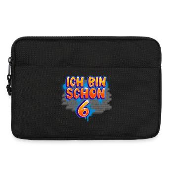 6. Geburtstag Graffiti - Laptoptasche 13" - Schwarz - Vorne