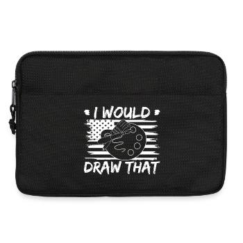 Funny Art Painter I`d Rather Be Painting Drawing - Laptoptasche 13" - Schwarz - Vorne