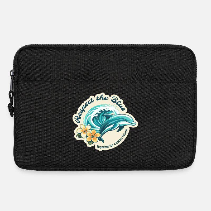 Protect the Blue - Delfin - Laptoptasche 13" - Schwarz