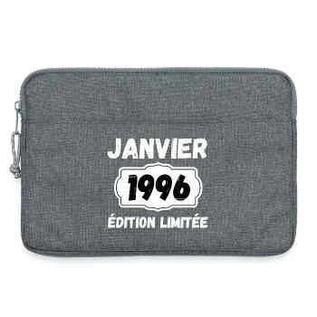 Janvier 1996 Édition Limitée Anniversaire - Sacoche pour ordinateur portable 13 pouces - gris chiné - Devant