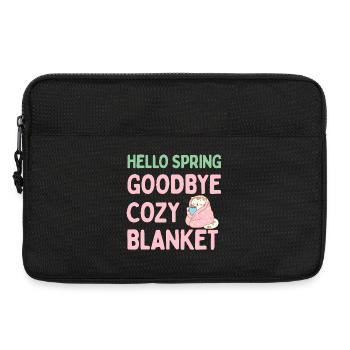 Hallo Frühling, leb wohl, warme Decke - Laptoptasche 13" - Schwarz - Vorne