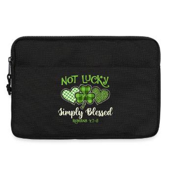 Pas chanceux à la Saint-Patrick irlandaise - Sacoche pour ordinateur portable 13 pouces - noir - Devant
