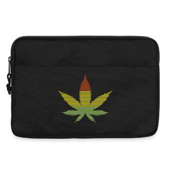 cannabis leaf - Laptop bag 13" - black - Front
