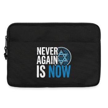 Holocaust Remembrance with Star of David - Laptop bag 13" - black - Front