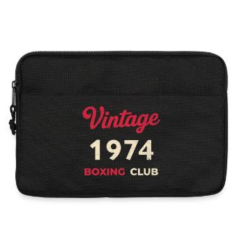Vintage 1974 – Boxing Club Retro Geburtsjahr - Laptoptasche 13" - Schwarz - Vorne