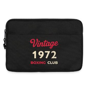 Vintage 1972 – Année de naissance rétro du Boxing Club - Sacoche pour ordinateur portable 13 pouces - noir - Devant