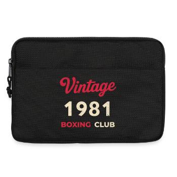 Vintage 1981 – Boxing Club Retro Geburtsjahr - Laptoptasche 13" - Schwarz - Vorne