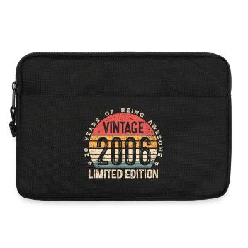 Vintage 2006 Limited Edition 20-Year-Old 20th Bday - Laptop bag 13" - black - Front