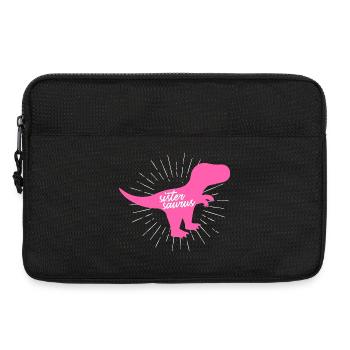 Sistersaurus Pink Dinosaurier T-Rex Geschwisterkunst - Laptoptasche 13" - Schwarz - Vorne