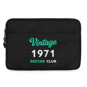 Vintage 1971 – Soccer Club Retro Birth Year - Laptop bag 13" - black - Front