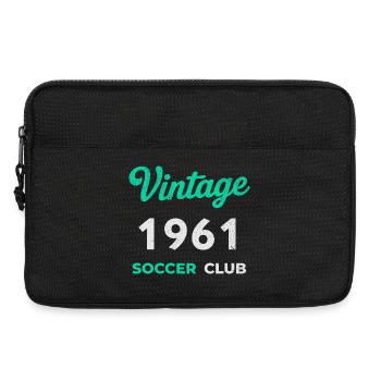 Vintage 1961 – Soccer Club Retro Birth Year - Laptop bag 13" - black - Front