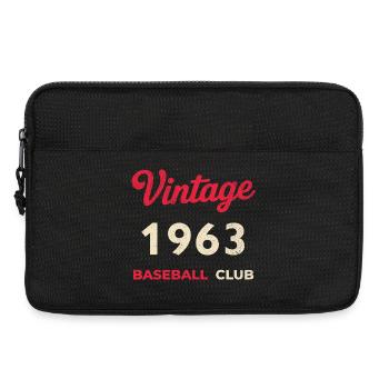 Vintage 1963 – Baseball Club Retro Geburtsjahr - Laptoptasche 13" - Schwarz - Vorne
