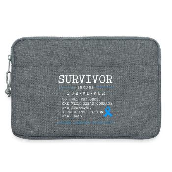 Colon, Cancer, Large Intestine - Laptop bag 13" - heather grey - Front