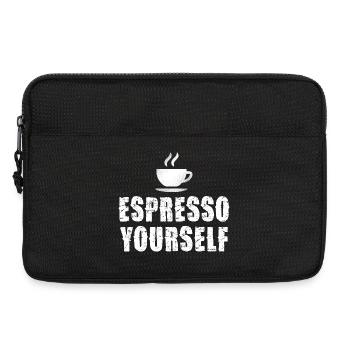 Espresso Yourself Typographic Cup - Laptoptasche 13" - Schwarz - Vorne
