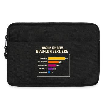 Biathlon Lustig Warum ich immer verliere - Laptoptasche 13" - Schwarz - Vorne
