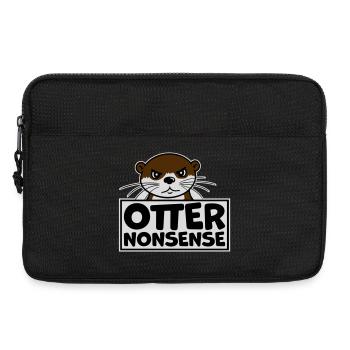 N’importe quoi de loutre, jeu de mots drôle, expression d’amour de la loutre - Sacoche pour ordinateur portable 13 pouces - noir - Devant