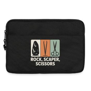 Stein, Scaper, Schere | Aquascaping Humor - Laptoptasche 13" - Schwarz - Vorne