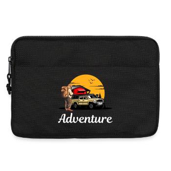 Adventure trail camping road trip - Laptop bag 13" - black - Front