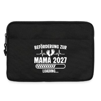 Schwangerschaft Ankündigen Werdende Mama 2027 - Laptoptasche 13" - Schwarz - Vorne