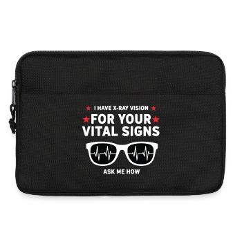 Humor Radiologe Sehvermögen Röntgen Vitalzeichen - Laptoptasche 13" - Schwarz - Vorne