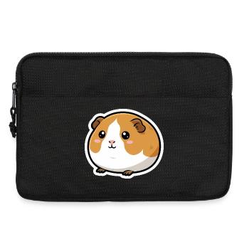 Autocollant tête de cochon d’Inde - Sacoche pour ordinateur portable 13 pouces - noir - Devant