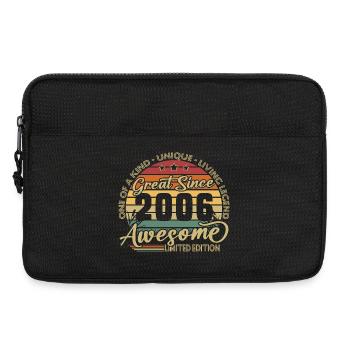 20. Geburtstag Geschenk 2006 Jahrgang Retro - Laptoptasche 13" - Schwarz - Vorne