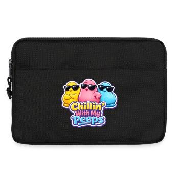 Hase Häschen Frühling Blumen Sommer Ostern Garten - Laptoptasche 13" - Schwarz - Vorne
