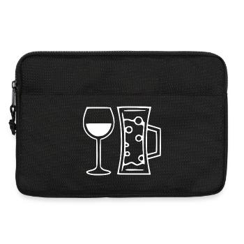 Wein Weinglas Rotwein Weißwein  - Laptoptasche 13" - Schwarz - Vorne