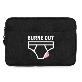 Burne out – Humor, Büro, Stress - Laptoptasche 13" - Schwarz - Vorne