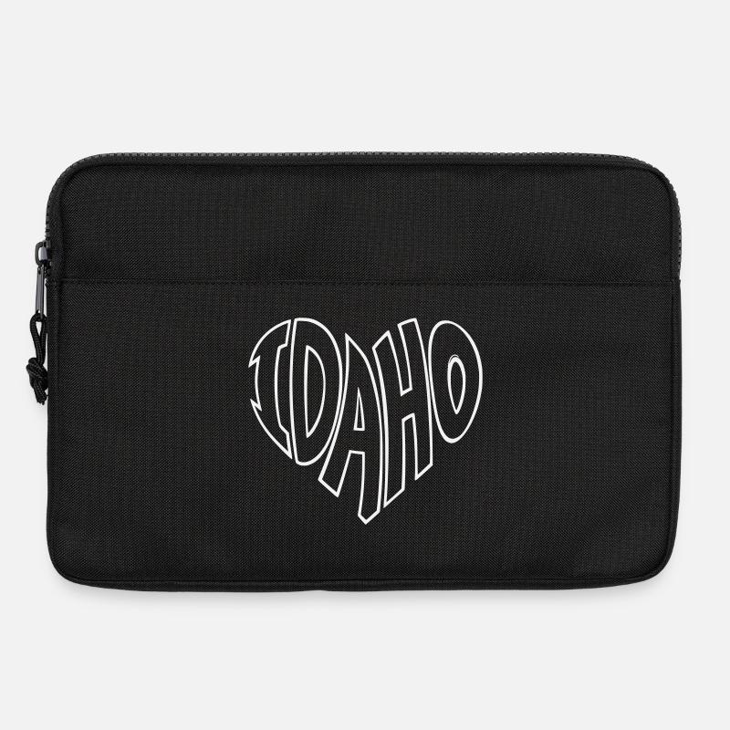 Idaho Heart Lettering - Laptop bag 13" - black