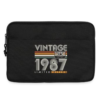 Jahrgang 1987 Retro Vintage Geburtstag Geschenk - Laptoptasche 13" - Schwarz - Vorne