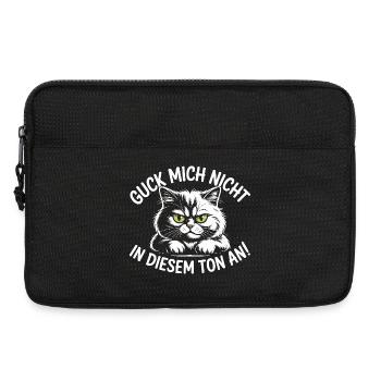 Guck Mich Nicht In Diesem Ton An Frech Büro Spruch - Laptoptasche 13" - Schwarz - Vorne