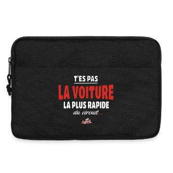 T’es pas la voiture la plus rapide du circuit - Sacoche pour ordinateur portable 13 pouces - noir - Devant