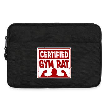 Certified Gym Rat Lustig Fitness Training Spruch - Laptoptasche 13" - Schwarz - Vorne