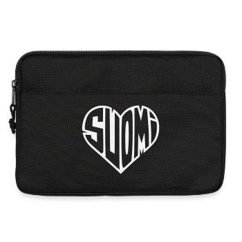 Suomi Heart Lettering - Laptop bag 13" - black - Front