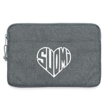 Lettrage en forme de cœur Suomi - Sacoche pour ordinateur portable 13 pouces - gris chiné - Devant