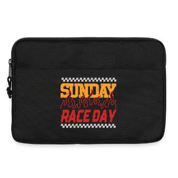 Sport automobile Sport du dimanche jour de la course - Sacoche pour ordinateur portable 13 pouces - noir - Devant