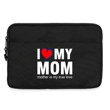 I Love My Mom True Love Shirt - Laptoptasche 13" - Schwarz - Vorne